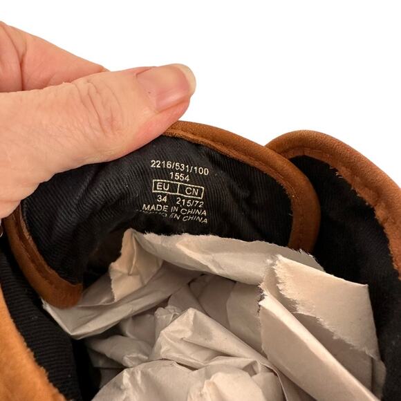 Zara Boots Rain Days Leather Rubber Lug Boot High Tops Size EU 34 US 4 Rare HTF - Picture 11 of 12